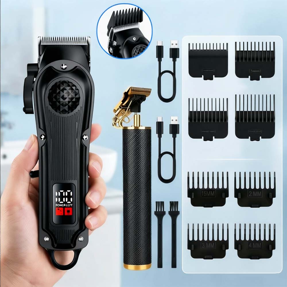 Men'S Grooming Haircut - Professional Hair Clippers with LED Display,