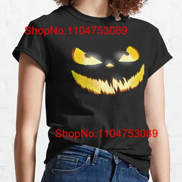 Face Wash Mens - Scary Halloween Pumpkin Face Classic T