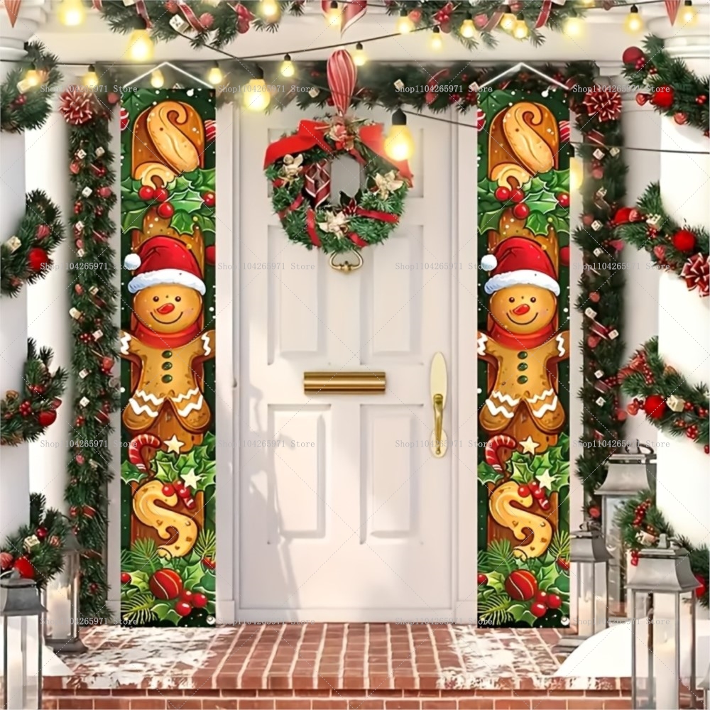 Men'S Grooming Day 2026 - Christmas Gingerbread Man Snowman Door Couplet