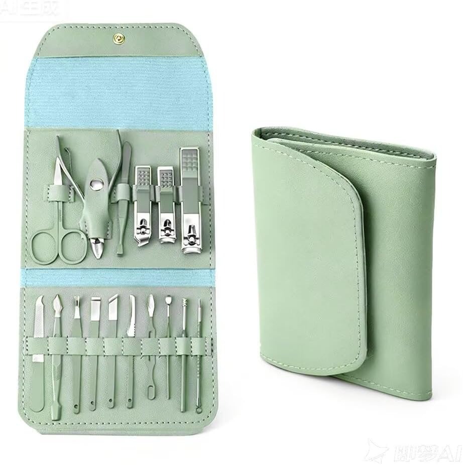 Men Grooming Home - Premium 16-in-1 Upgraded Mint Manicure Pedicure