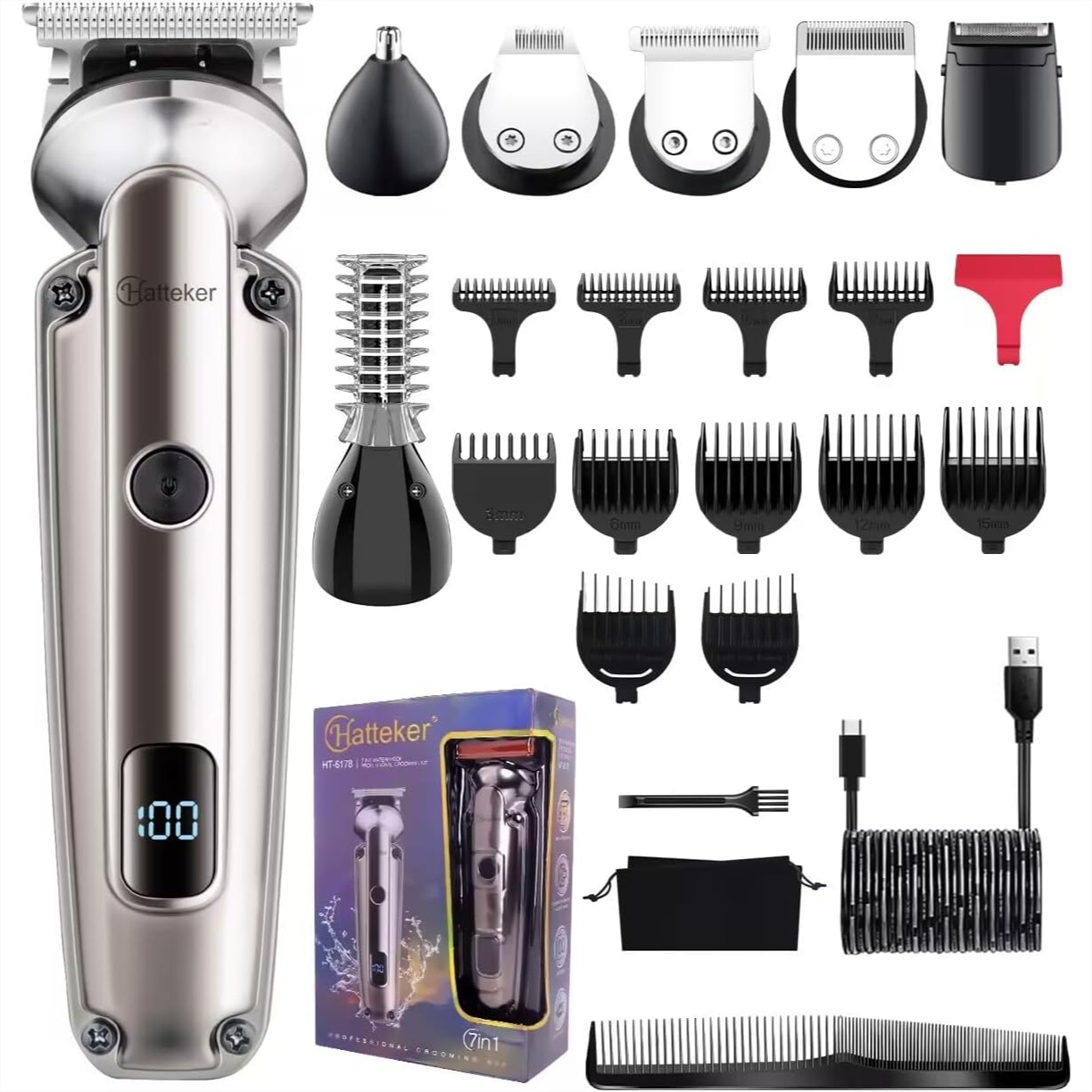 7-in-1 Beard Trimmer for Men,  - Men Grooming Full Body reseña y precio