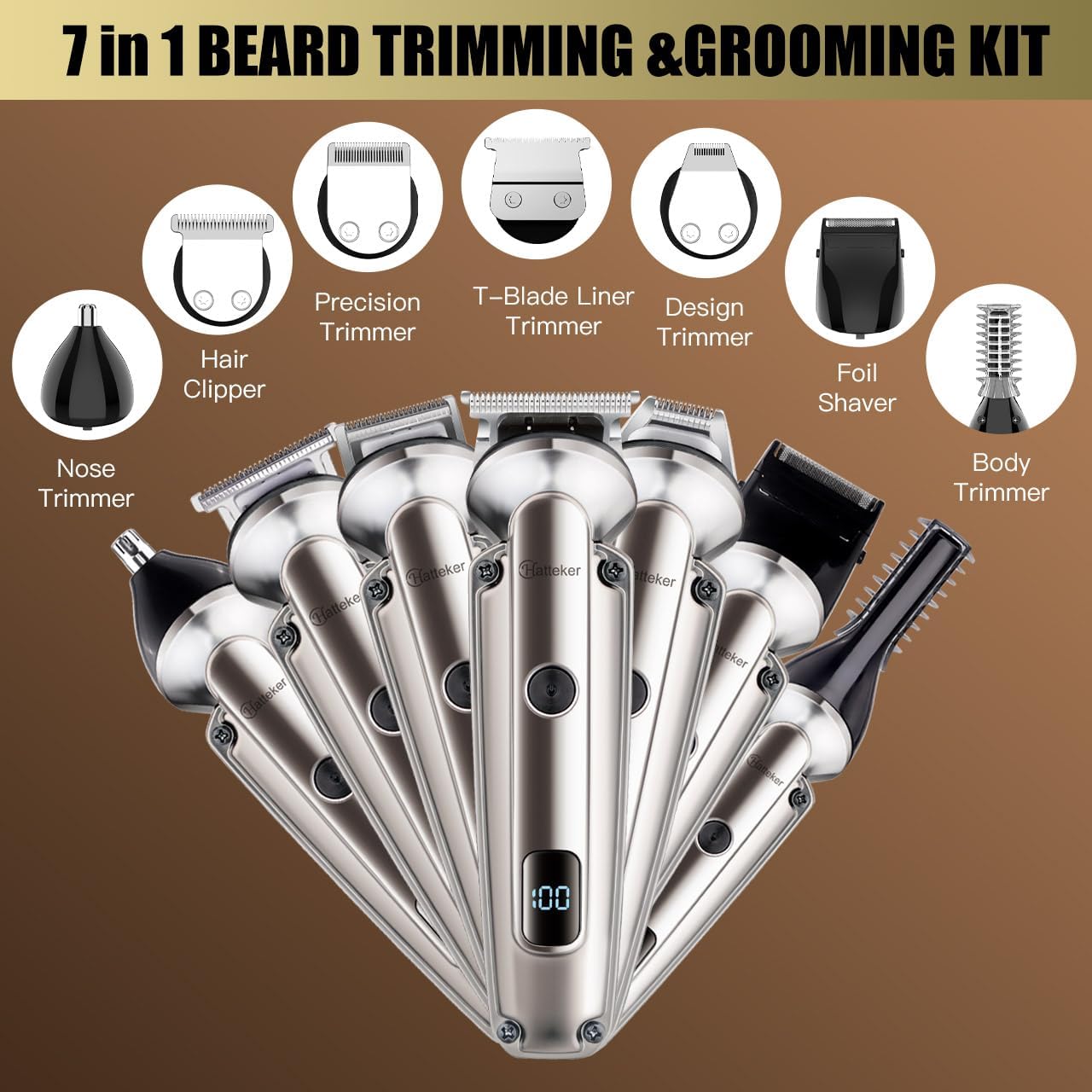 7-in-1 Beard Trimmer for Men,  - Men Grooming Full Body reseña y precio