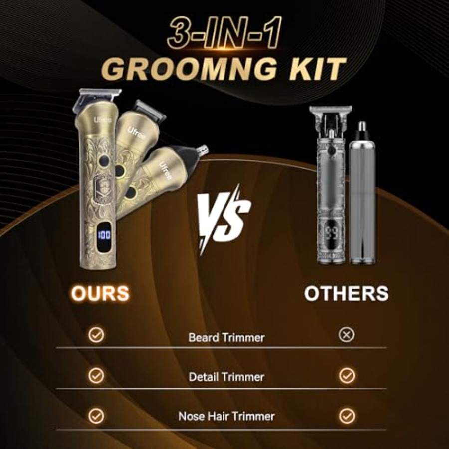 Cordless Electric Hair Trimmer - Men Grooming Home reseña y precio