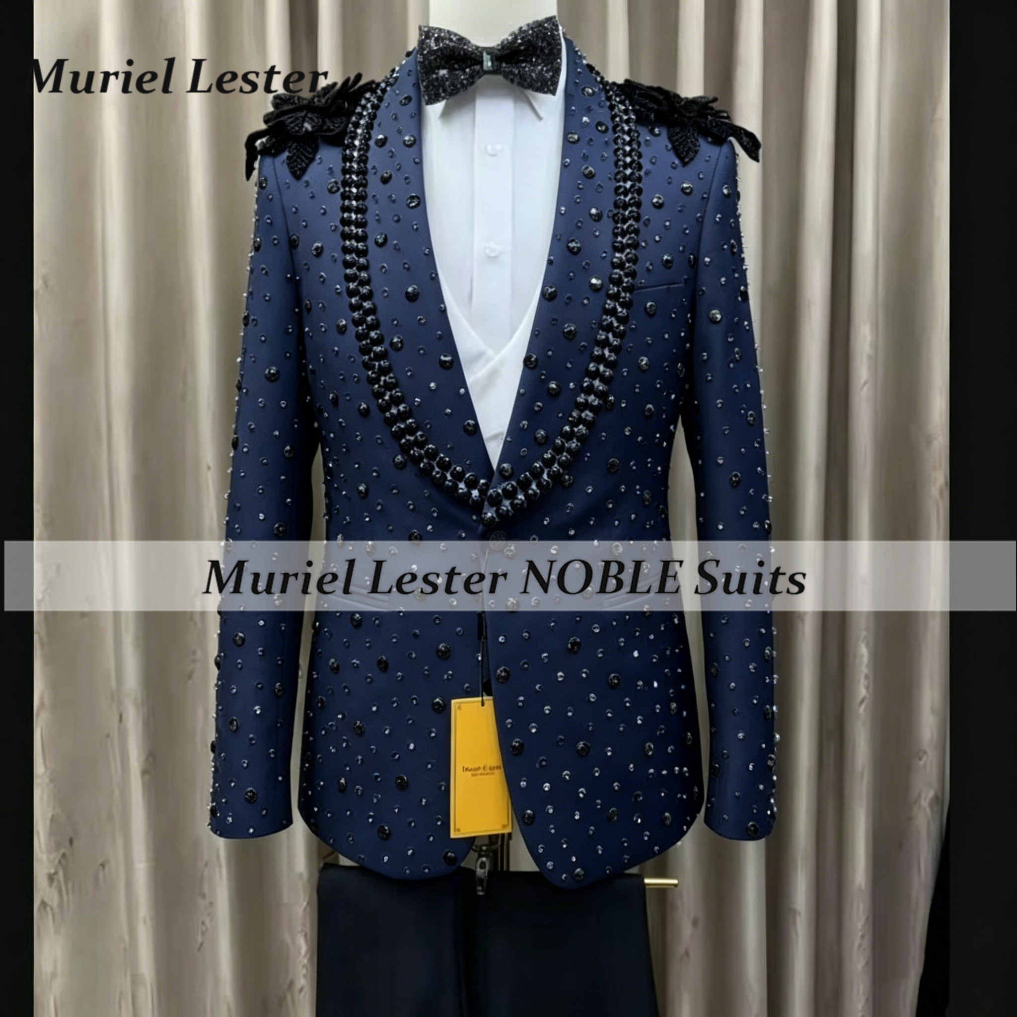 Luxury Rhinestone Beaded Suits - Men Grooming Outfit reseña y precio