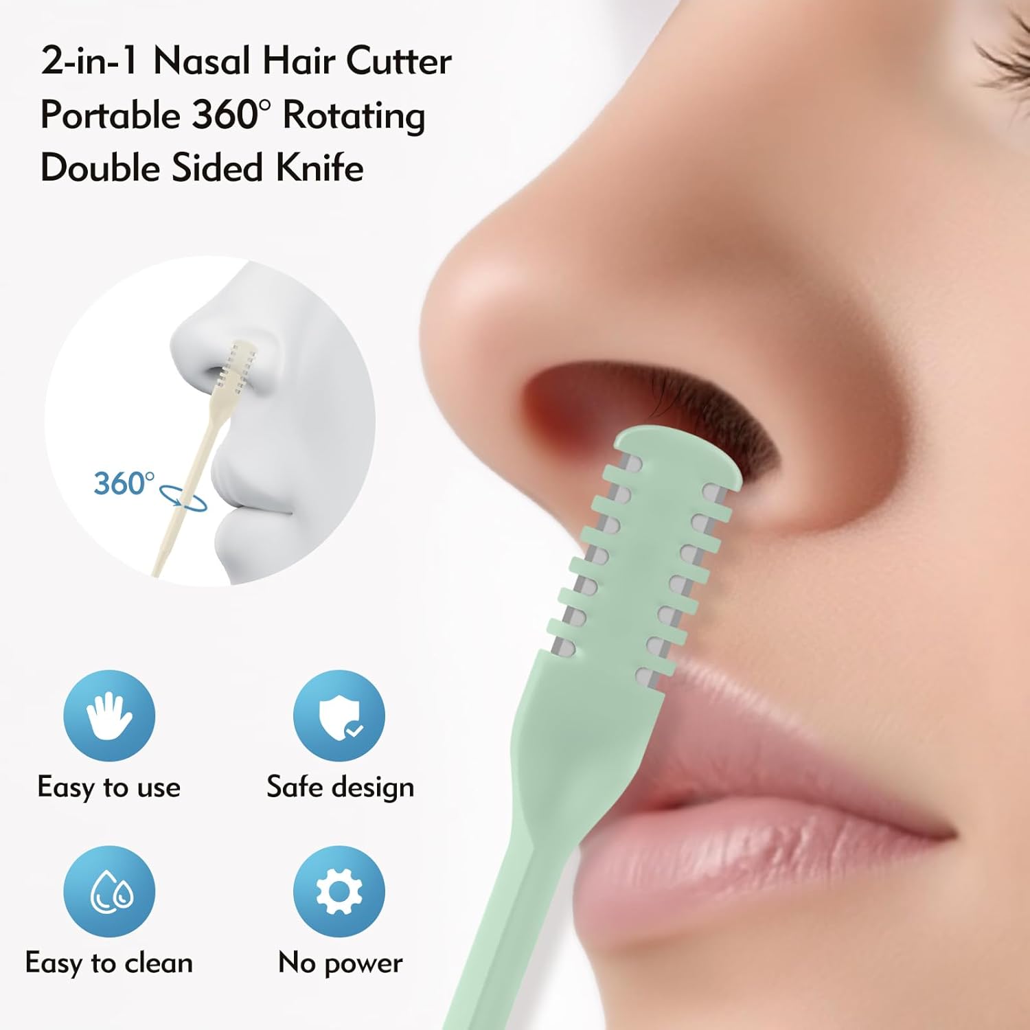 5/20/50Pcs 2-in-1 Nasal Cutter - Men'S Face Grooming reseña y precio
