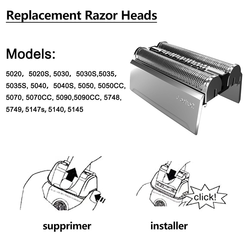 52S Replacement Head razor bla - Men'S Face Grooming reseña y precio