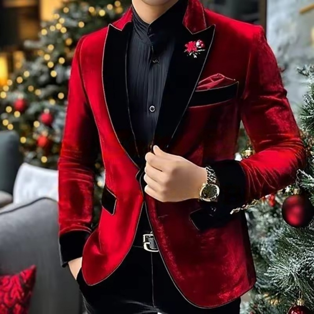 Formal Velvet Men Suits Fashio - Men Grooming Outfit reseña y precio