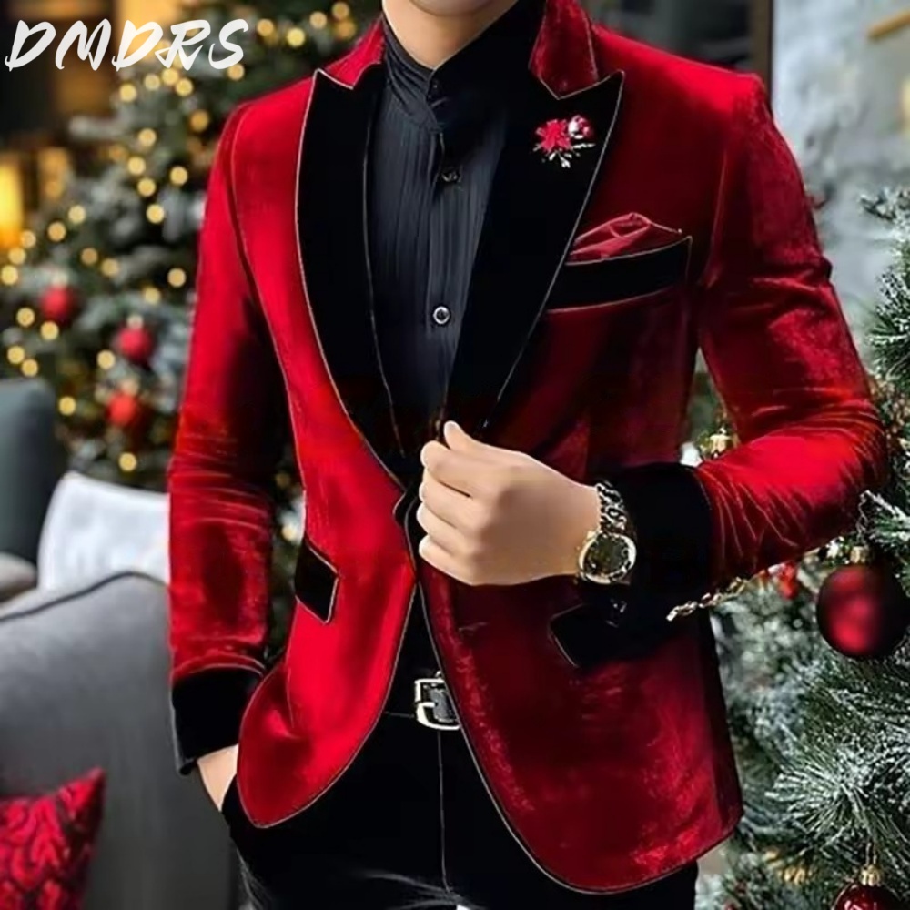 Formal Velvet Men Suits Fashio - Men Grooming Outfit reseña y precio