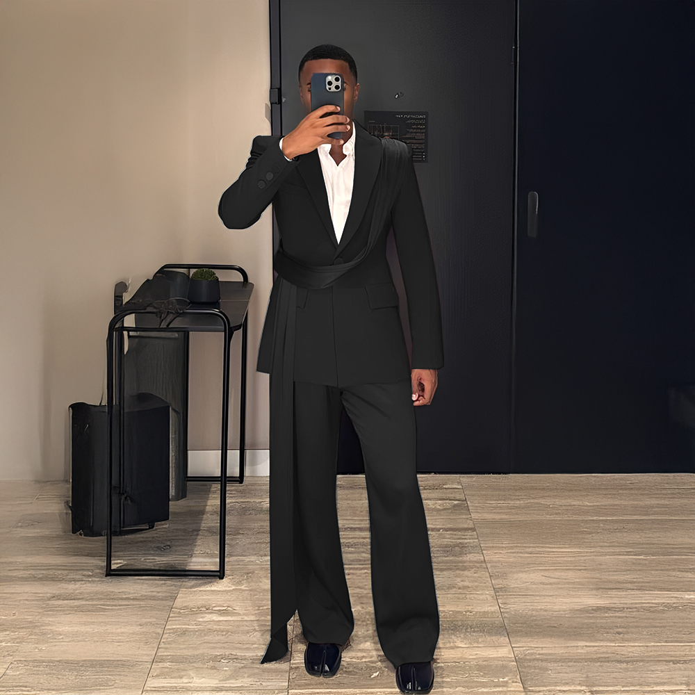 Burgundy New Men's Suit 2-piec - Men Grooming Outfit reseña y precio