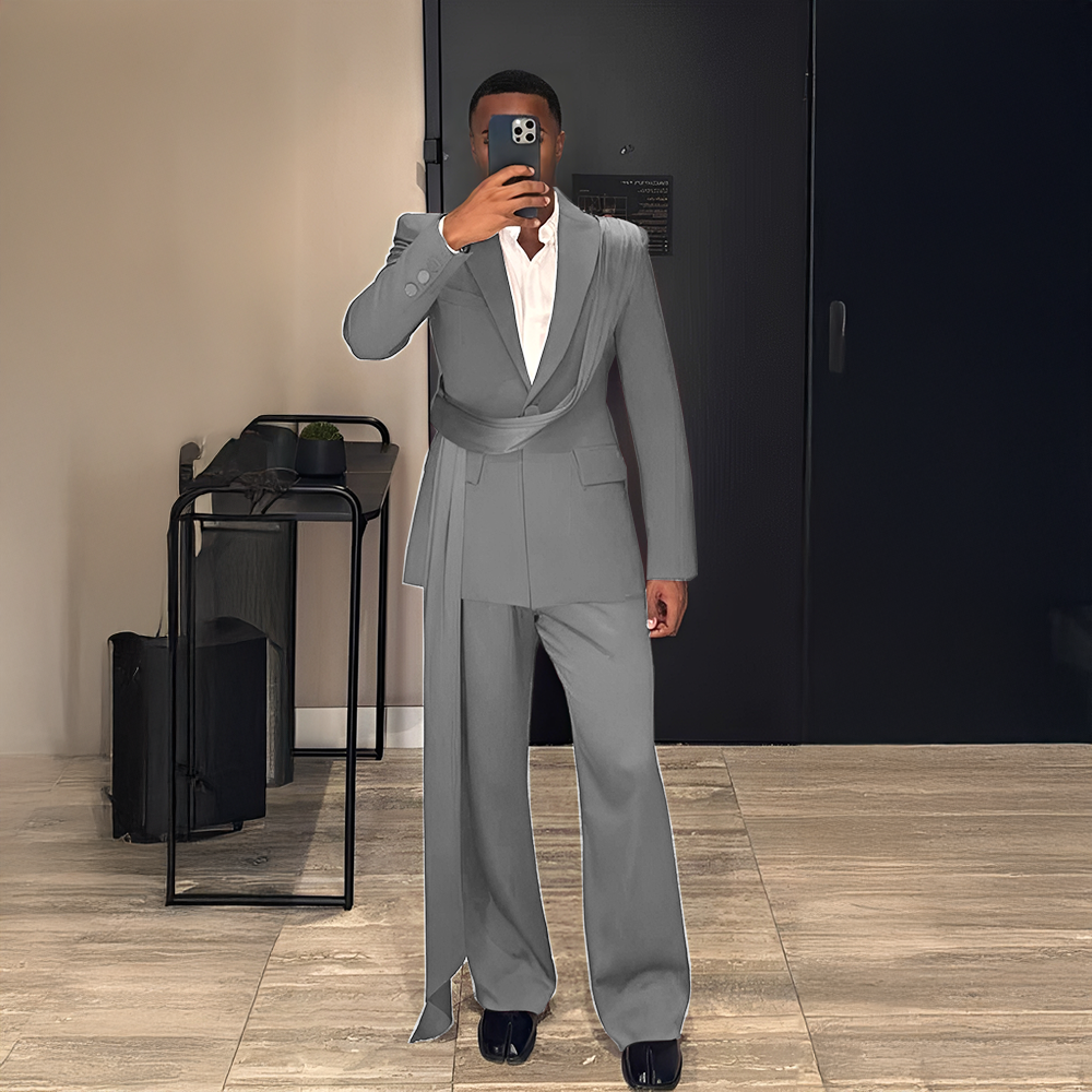 Burgundy New Men's Suit 2-piec - Men Grooming Outfit reseña y precio