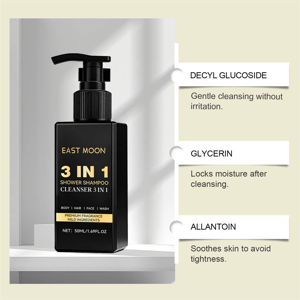 50ml 3 In 1 Shampoo Face Clean - Face Wash Mens reseña y precio