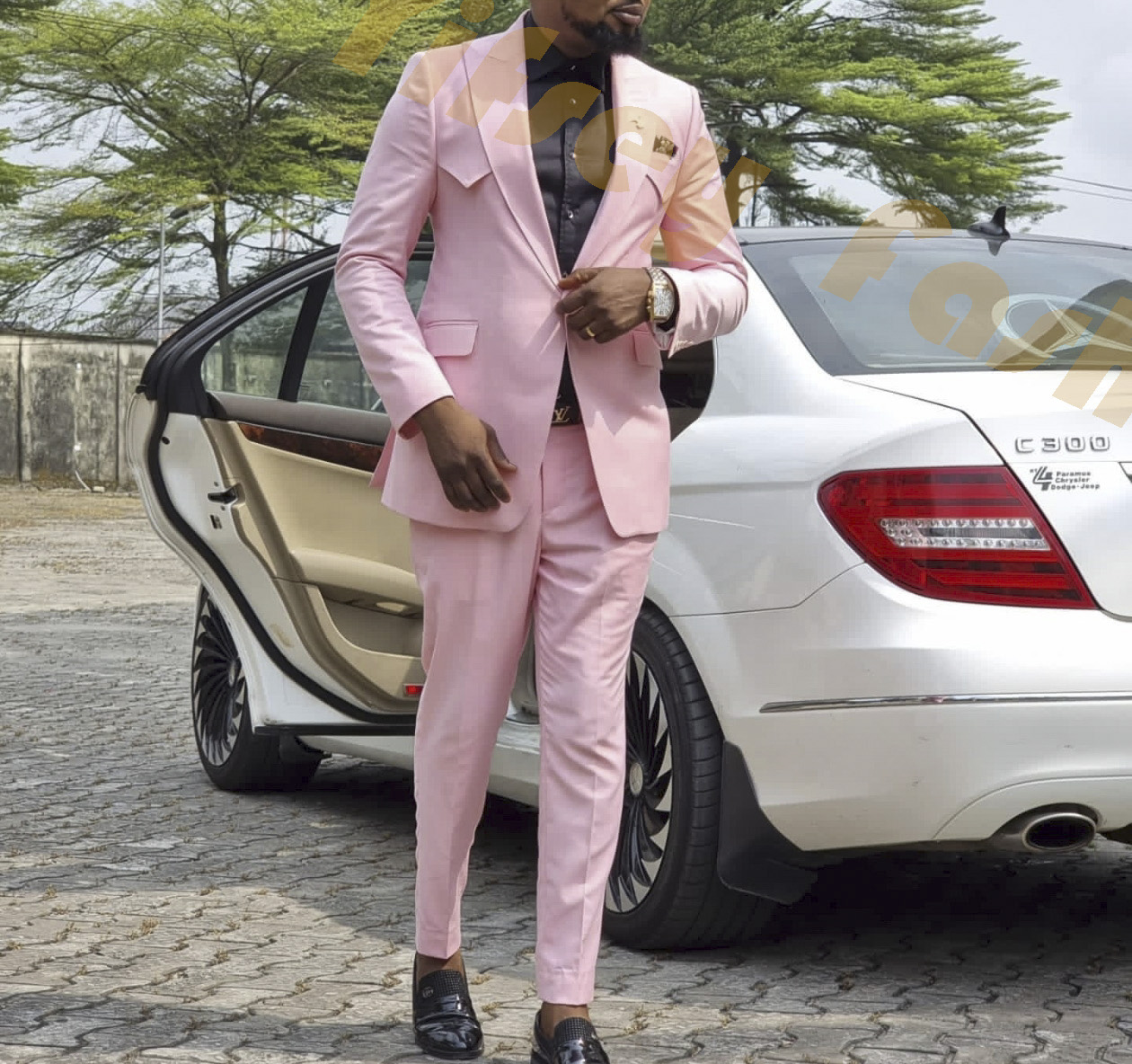 Pink Full Men Suit Set Wedding - Men Grooming Outfit reseña y precio