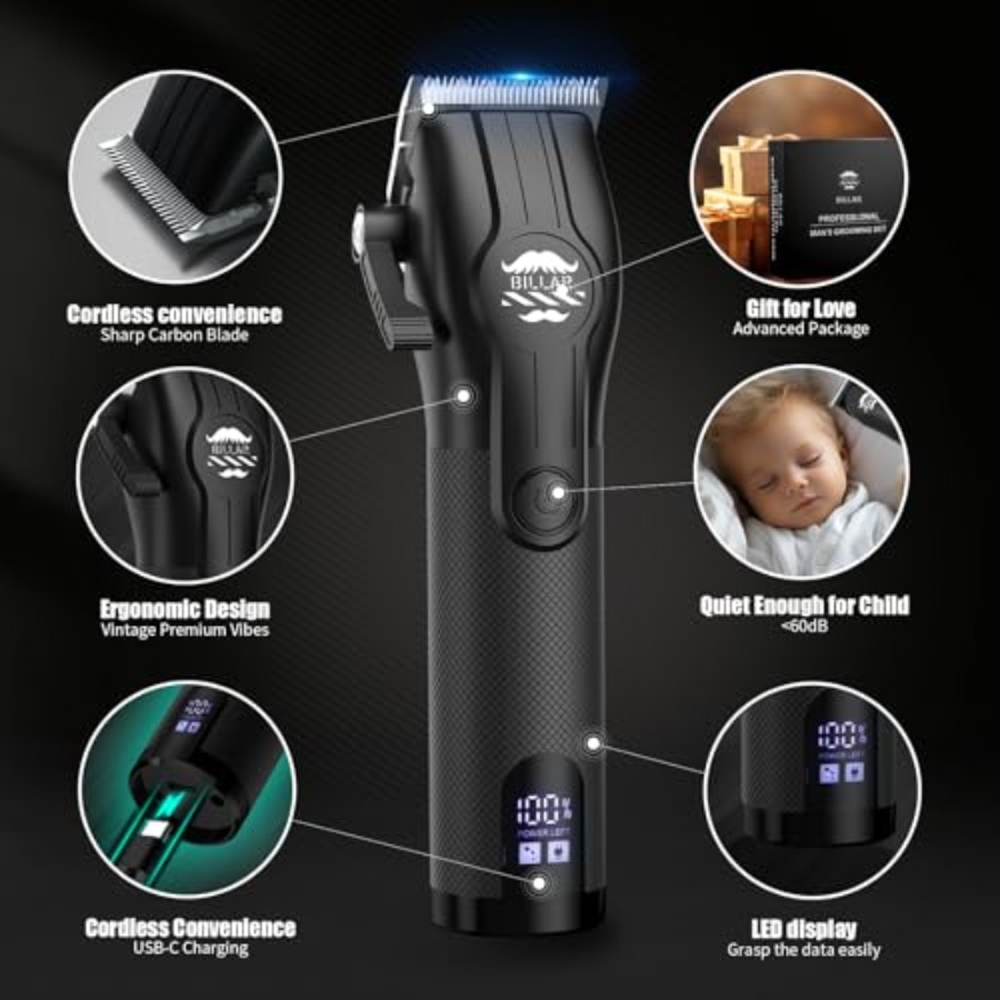® Cordless Barber Kit, Profess - Men'S Grooming Haircut reseña y precio