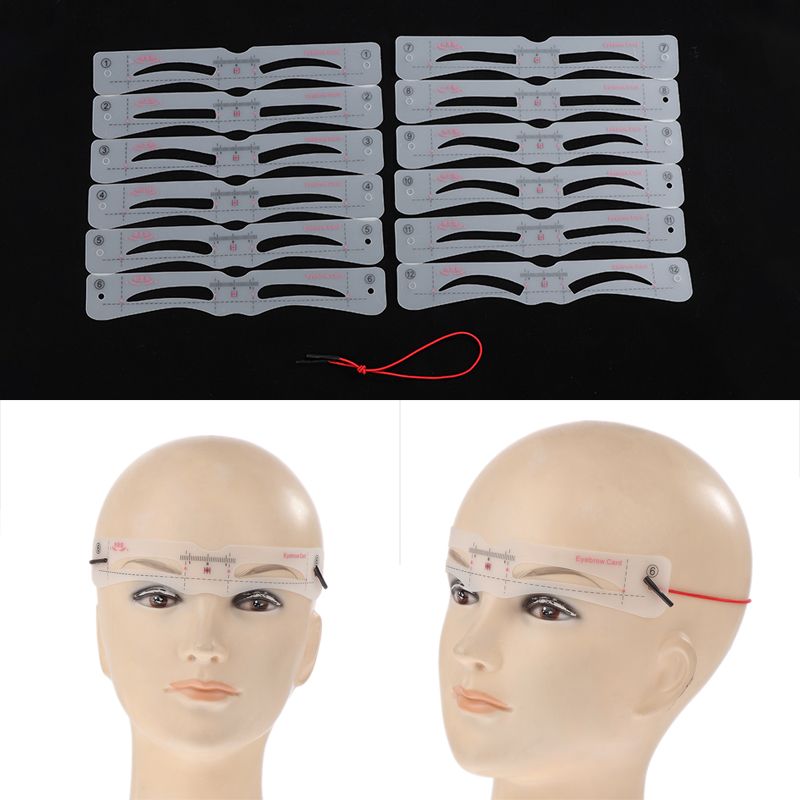 12Pcs Eyebrow Stencil Set Reus - Men'S Grooming Makeup reseña y precio