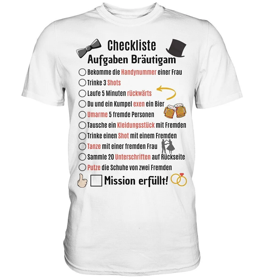 Checklist JGA Men T Shirt Task - Men'S Grooming Checklist reseña y precio