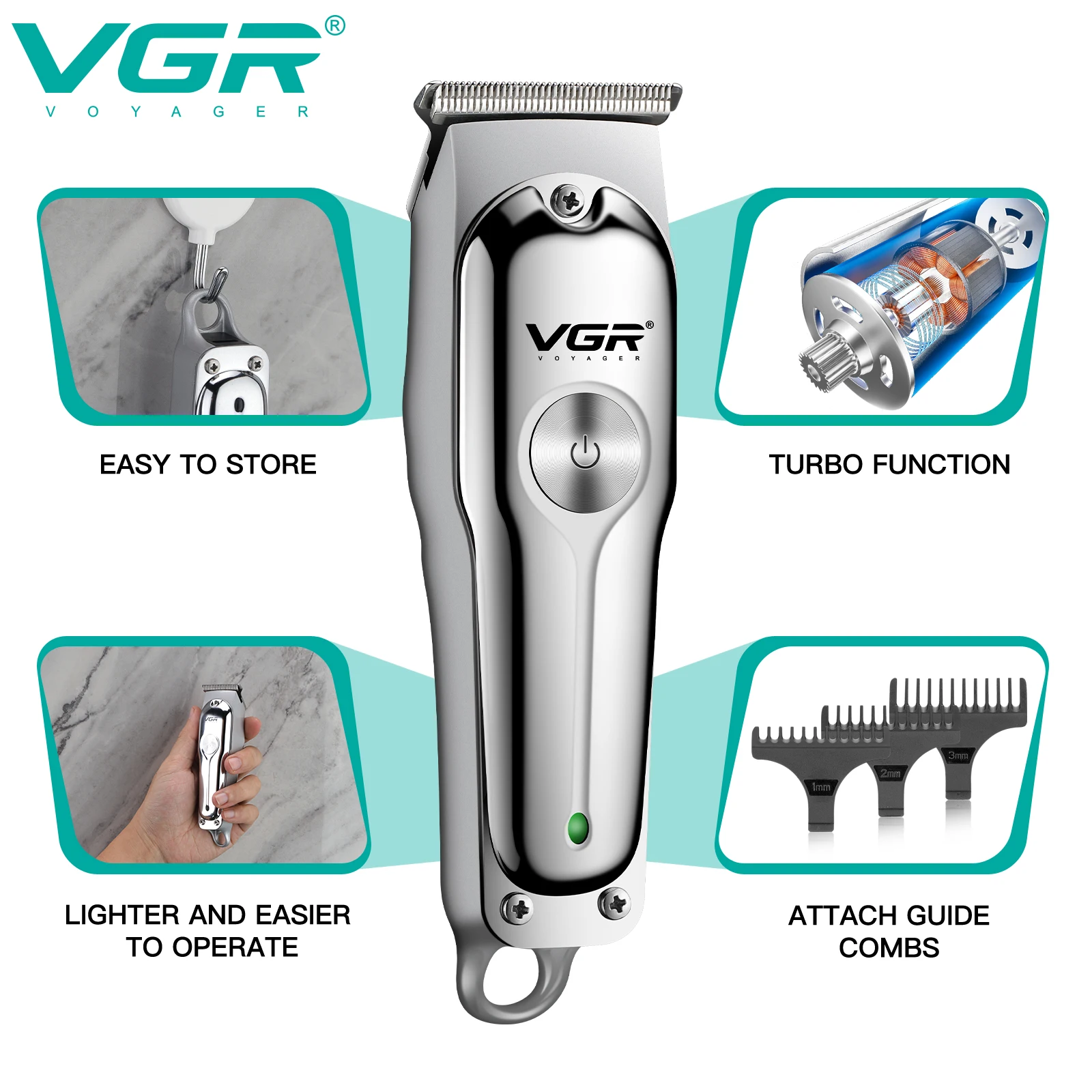 VGR Hair Trimmer Professional  - Men'S Face Grooming reseña y precio