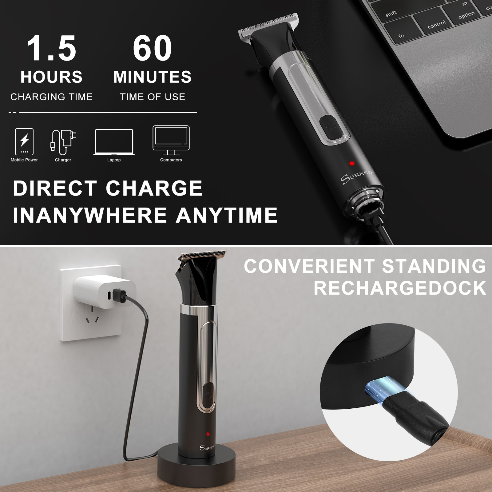 Surker 4-in-1 Shaver for Men G - Men'S Grooming Haircut reseña y precio