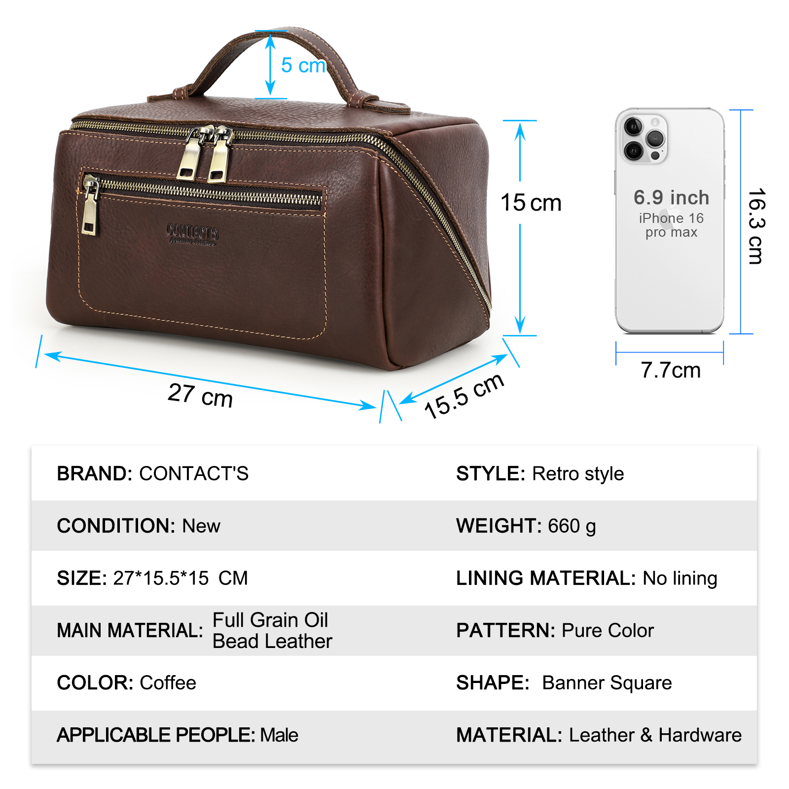 Personalized Cosmetic Bags Men - Men'S Grooming Makeup reseña y precio