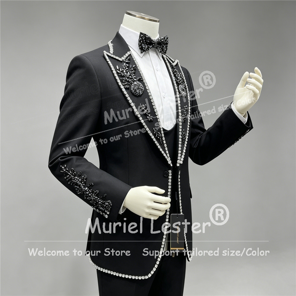 Luxury Rhinestone Beads Suits  - Men Grooming Outfit reseña y precio