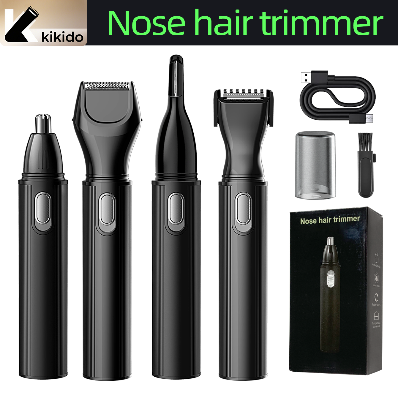 KIKIDO 4 in 1 Nose Hair Trimme - Men'S Grooming Haircut reseña y precio