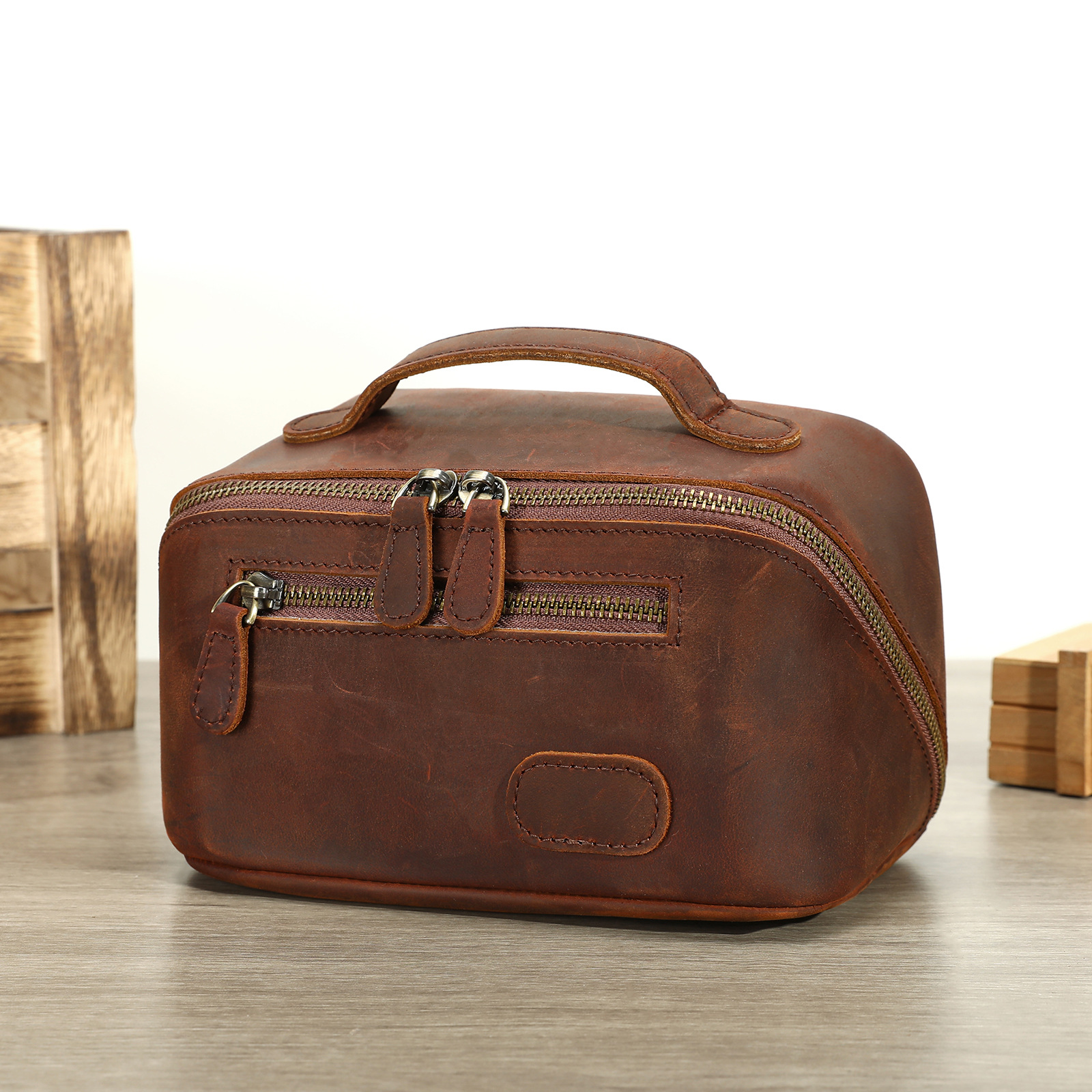 Vintage Crazy Horse Leather To - Men'S Grooming Makeup reseña y precio