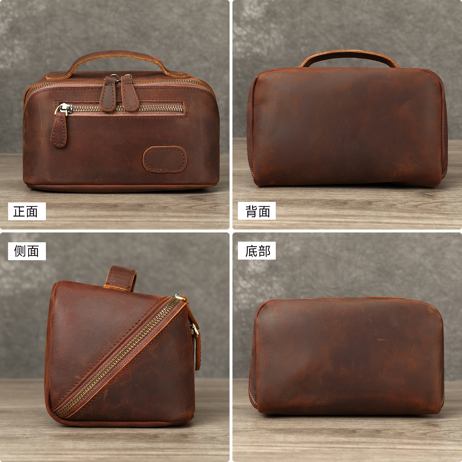 Vintage Crazy Horse Leather To - Men'S Grooming Makeup reseña y precio